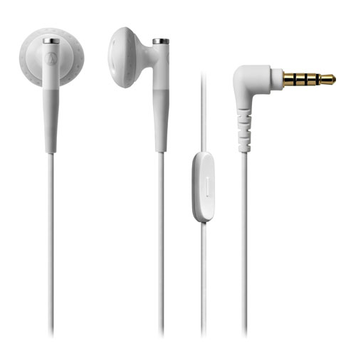 audio-tech Ear-Bud Earphones for Smartphone 白 ATH-C200IS WH