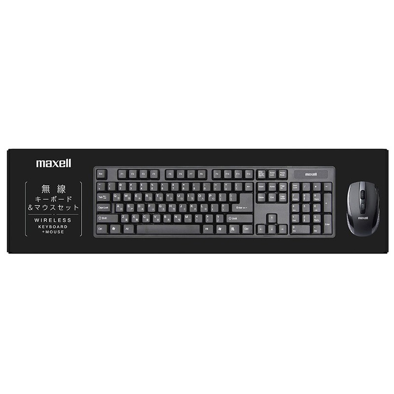 Maxell 2.4G Wireless Keyboard & Mouse 日本版 Black