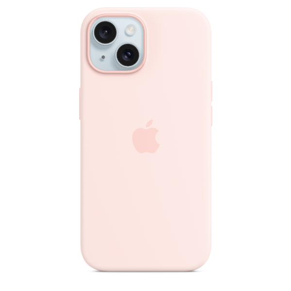 APPLE iPhone 15 Silicone Case with MagSafe- Light Pink