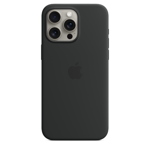 APPLE iPhone 15 Pro Max Silicone Case with MagSafe Black