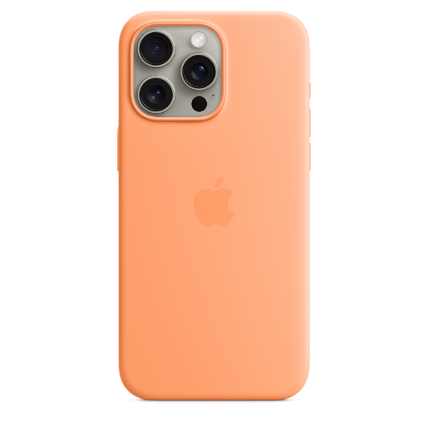 APPLE iPhone 15 Pro Max Silicone Case With MagSafe Orange