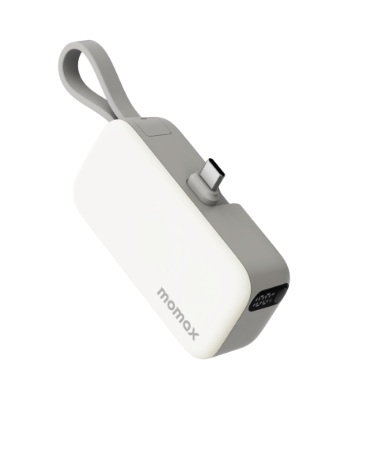 MOMAX 1-Power Mini 3合1 USB-C 流動電源 5000mAh 白色