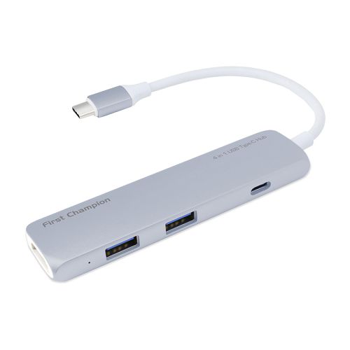 First Cham Type C Hubs [2 USB3.0 + HDMI] Silver