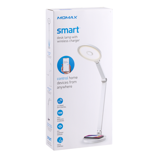 MOMAX [A]Smart 智能護眼檯燈無線充電[10W] 白