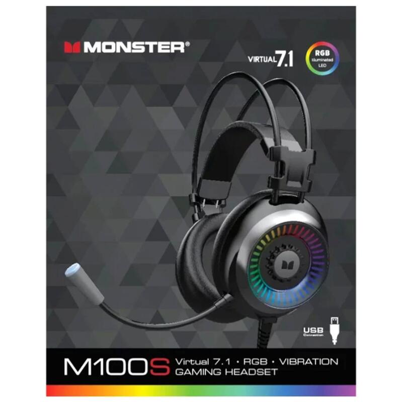 MONSTER USB Gaming Headset M100S Virtual 7.1