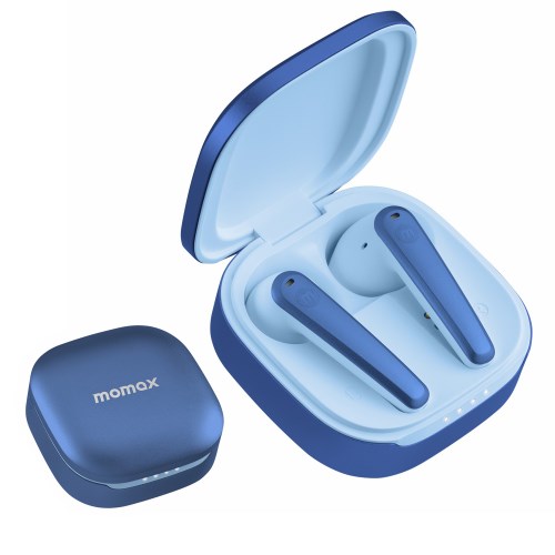 MOMAX SPARK mini 真無線藍牙耳機[無線充電盒] 藍