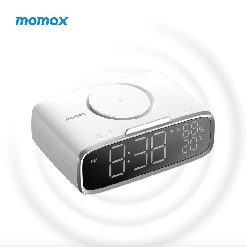 MOMAX Q.Clock 5 無線充電藍牙喇叭電子鬧鐘 