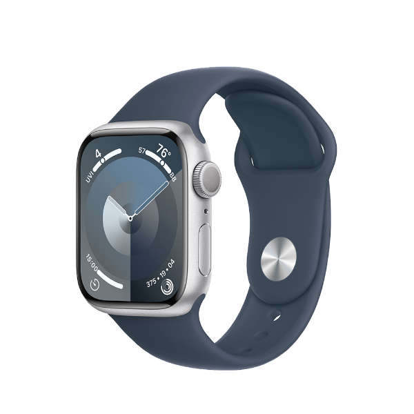 APPLE [i]Watch S9 GPS 41mm Silver Case With Blue Sport Band/L
