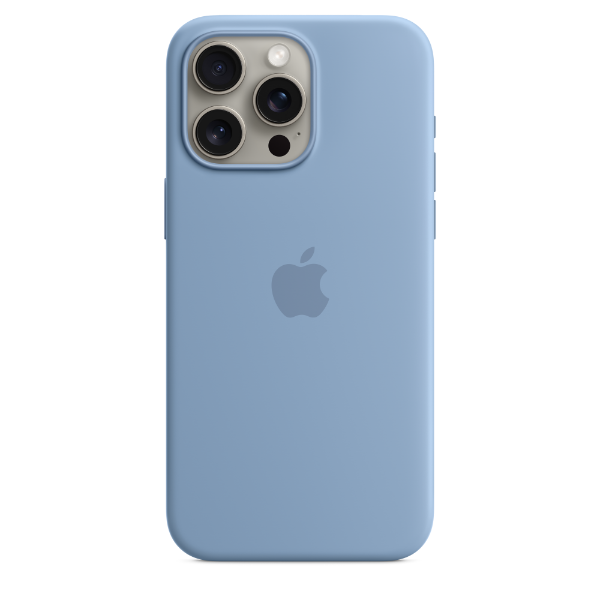 APPLE iPhone 15 Pro Max Silicone Case With MagSafe Winter Blue