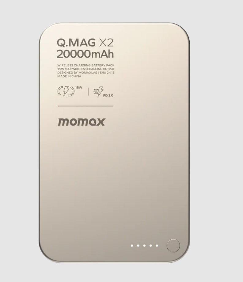 MOMAX Q.Mag X2 磁吸流動充電電源 20000mAh 鈦金