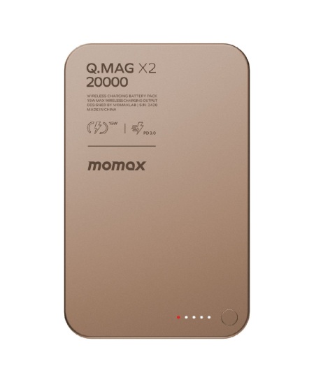 MOMAX Q.Mag X2 磁吸流動充電電源 20000mAh 金