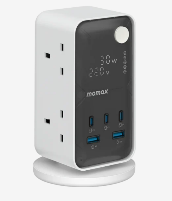 MOMAX 1-Charge Work Flow 35W 6位拖板 2*USB + 2*Type-C 白