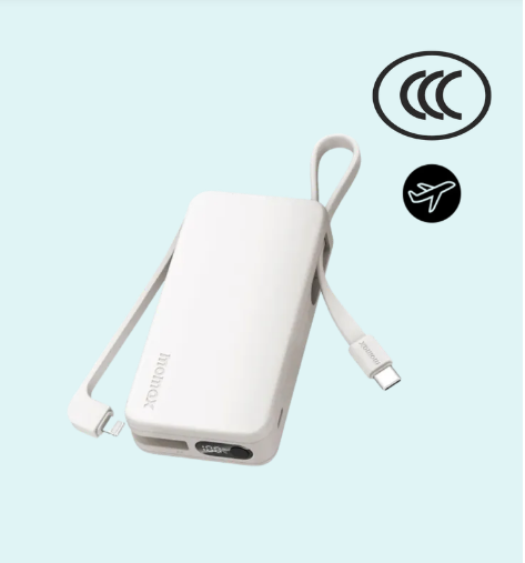 MOMAX 1-Power Vital+ USB-C,Lightning線流動電源 10000mAh 白色