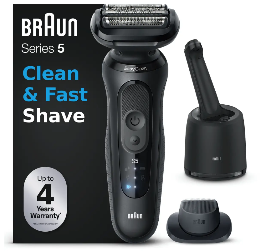 BRAUN 5系列電鬚刨連自動清洗座 52-N7200CC 黑色