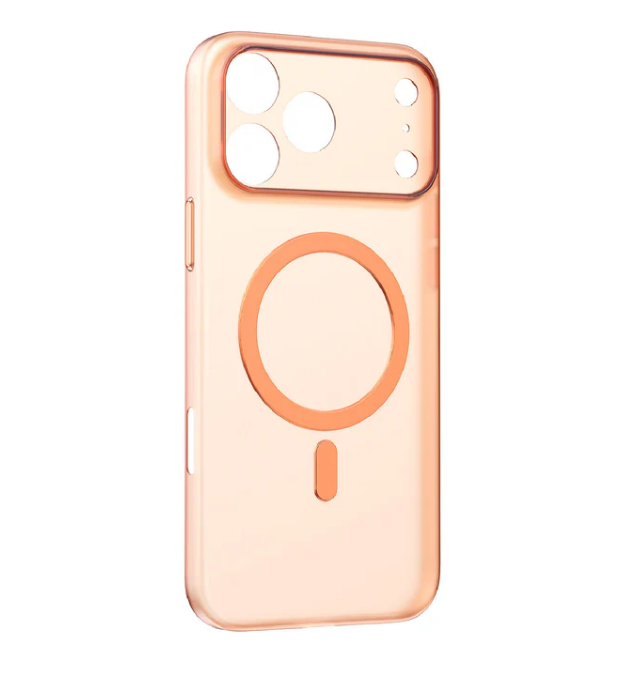 MOMAX iPhone 17 Pro Max CaseForm Lite 磁吸保護殼 透明橙