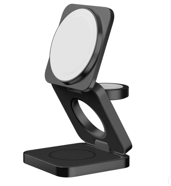 MOMAX Q2.Mag 25W Qi2 三合一磁吸無線充電支架 黑色