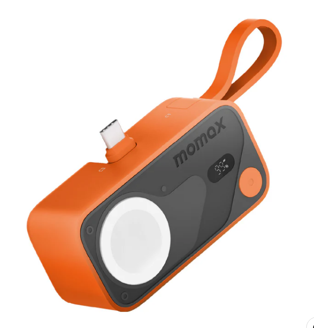 MOMAX 1-Power Pro Mini+ 3合1 USB-C及AppleWatch 5000mAh 流動電源 橙
