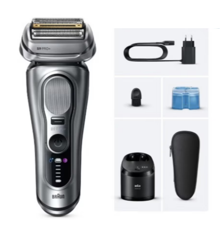 BRAUN 9系列乾濕兩用電鬚刨連自動清洗座 9667cc 銀色