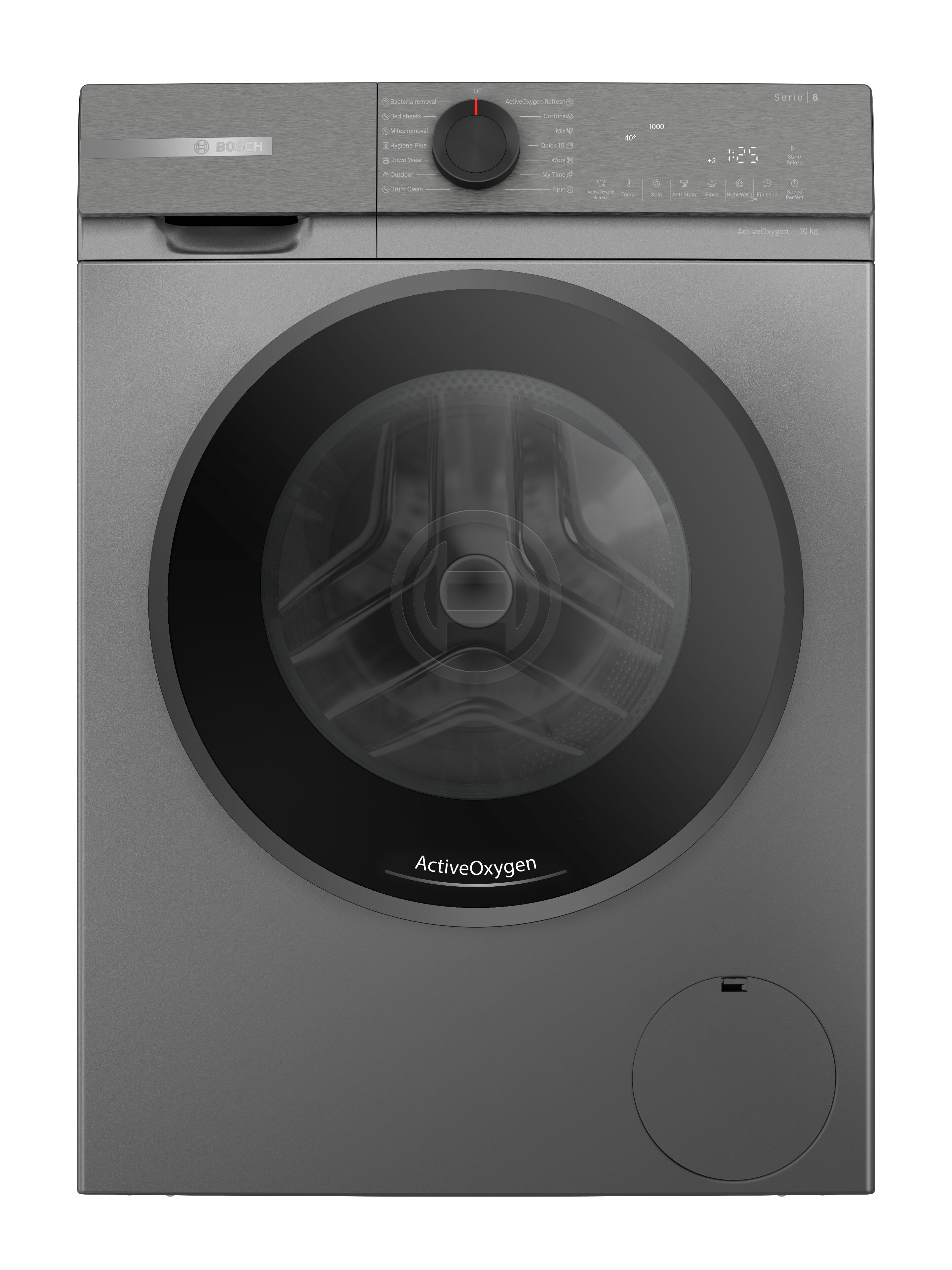 BOSCH [i]10KG活氧防敏前置式洗衣機 WGG254E1HK 黑色