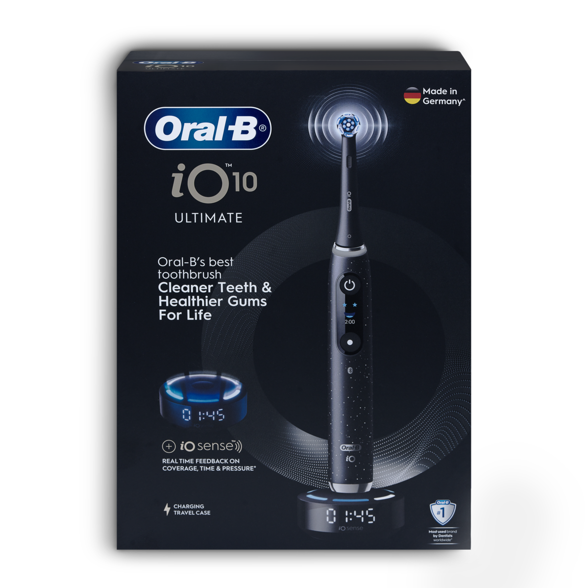 BRAUN 充電電動牙刷+4刷頭 iO10 星際黑