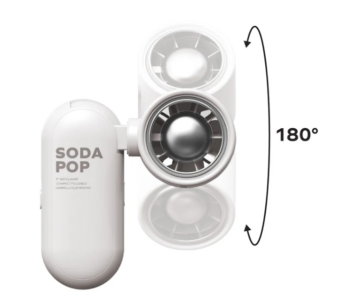 MOMAX 1 GO CLAMP輕巧傘夾迷你風扇 白色