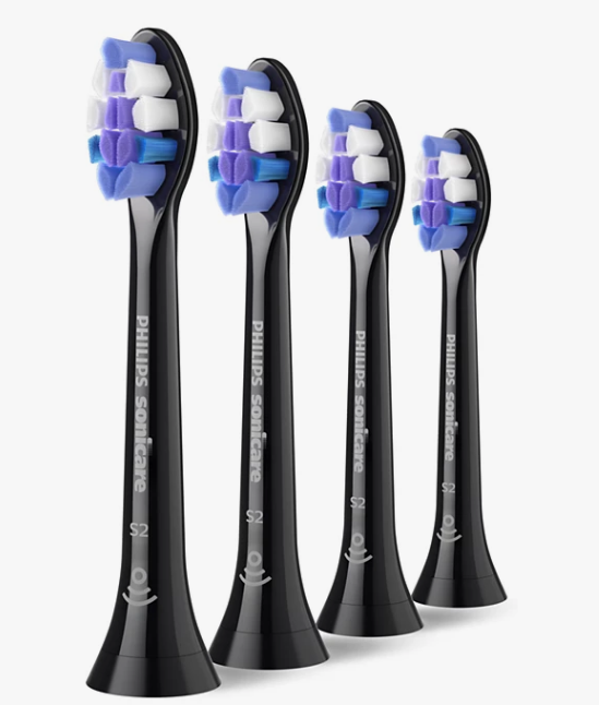 PHILIPS 敏感牙齒及牙齦刷頭 4枝裝 HX6054/86 黑