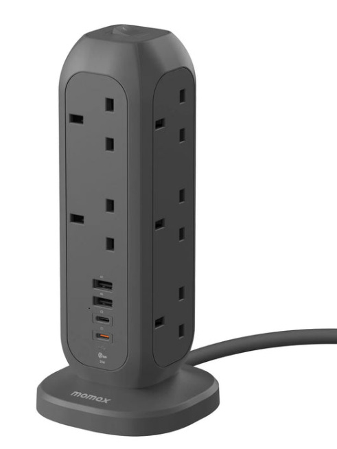 MOMAX 1-PLUG PD35W 2A2C 11位拖板 灰