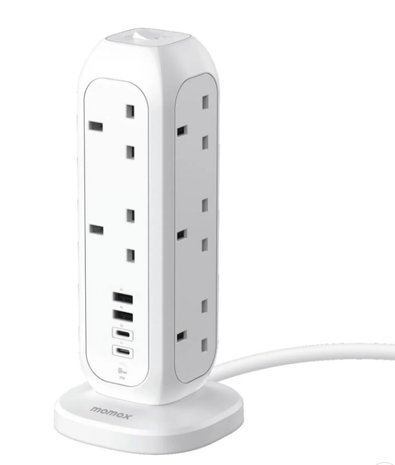 MOMAX 1-PLUG PD35W 2A2C 11位拖板 白