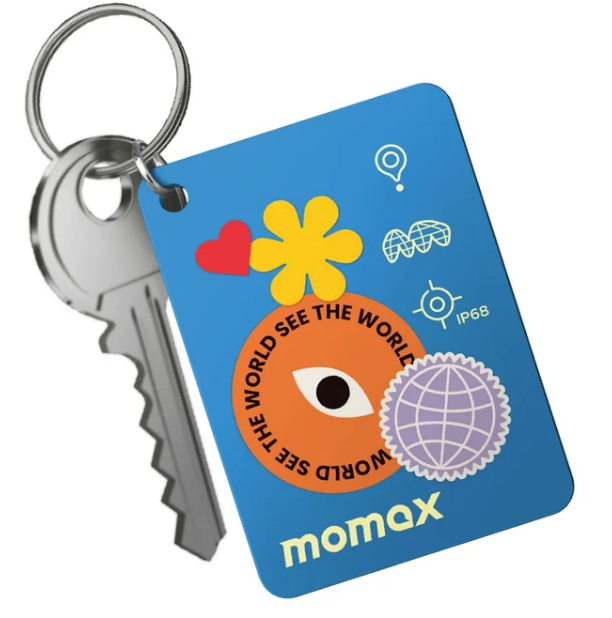 MOMAX PinCard2 X Mini可充電迷你全球定位卡 藍 