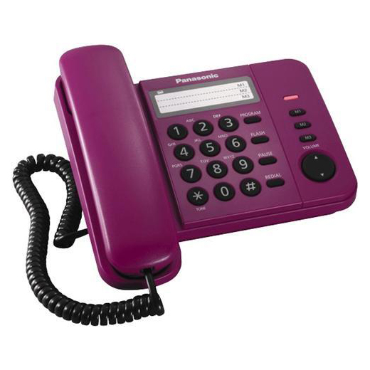 PANASONIC 單線家用電話 KX-TS520MXR紅