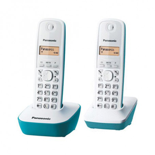 PANASONIC 雙子機無線電話 KX-TG1612HKC湖水藍
