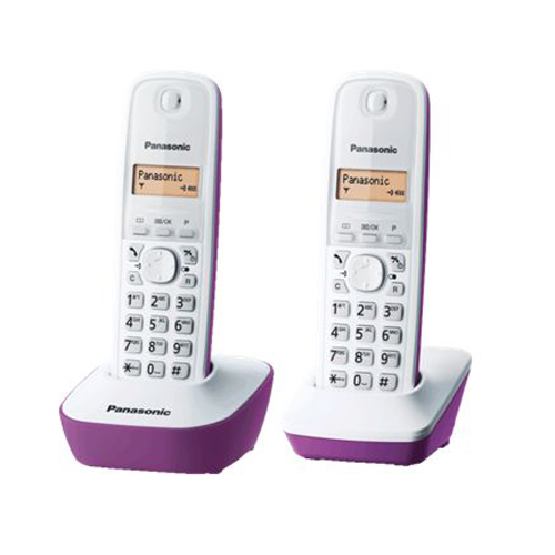 PANASONIC 雙子機無線電話 KX-TG1612HKF 紫色