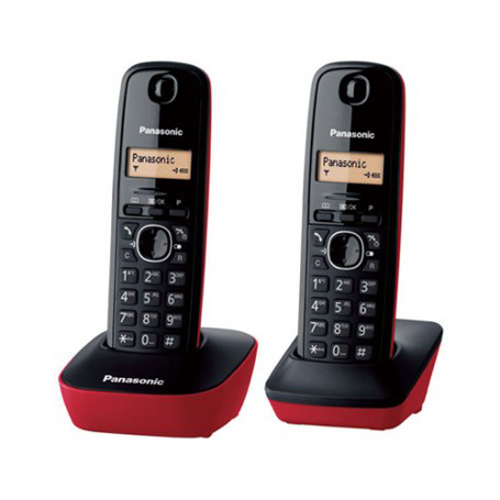 PANASONIC 雙子機無線電話 KX-TG1612HKR紅