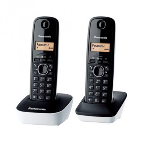 PANASONIC 雙子機無線電話 KX-TG1612HKW白